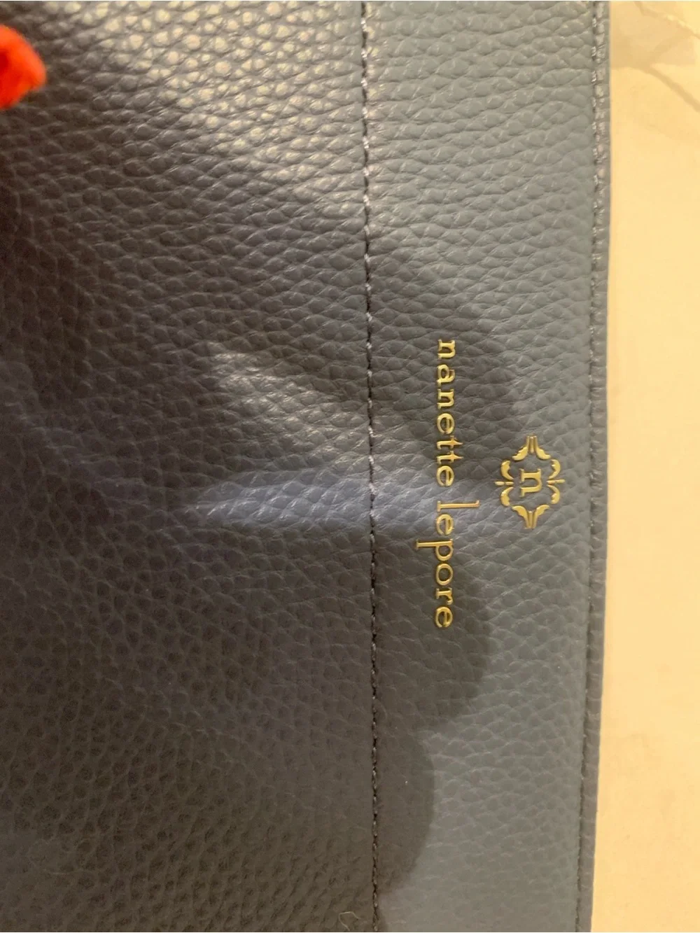 Nanette Lepore Navy Knot Wristlet Zipper with Red Lobster Charm NWT ret $48